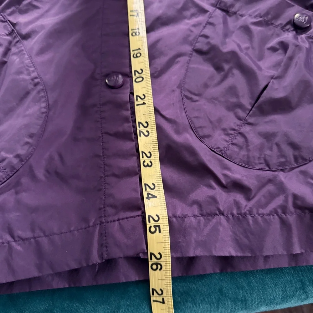adidas‎ Vintage Y2K Windbreaker Girls L 14/16 Purple Blue 3-Stripe Colorblock